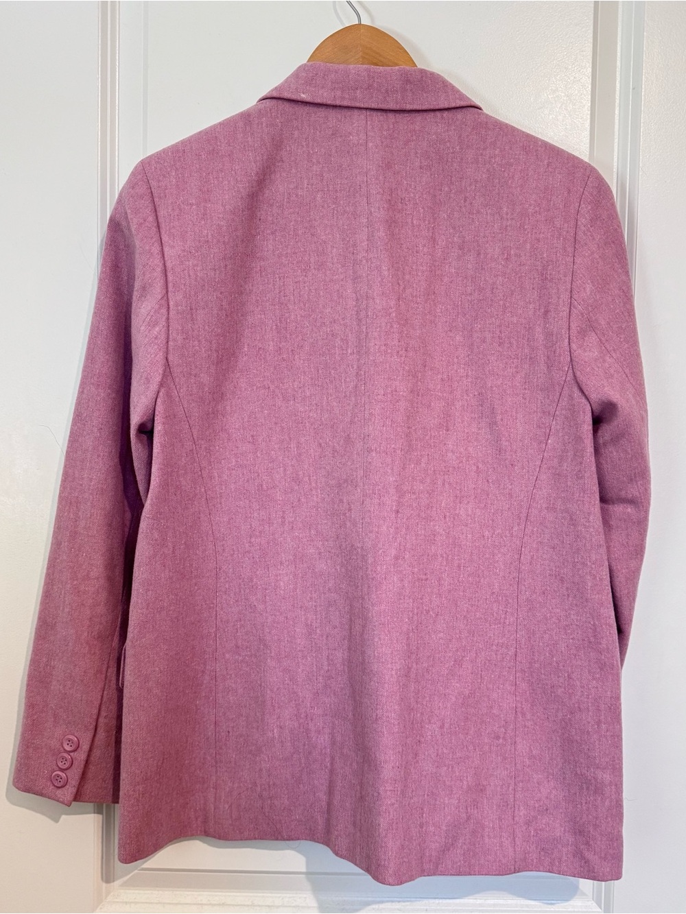Vintage Pendleton Womens Sz 8 Blazer Pink 100% Virgin Wool Jacket 2 Button Coat - Picture 3 of 7